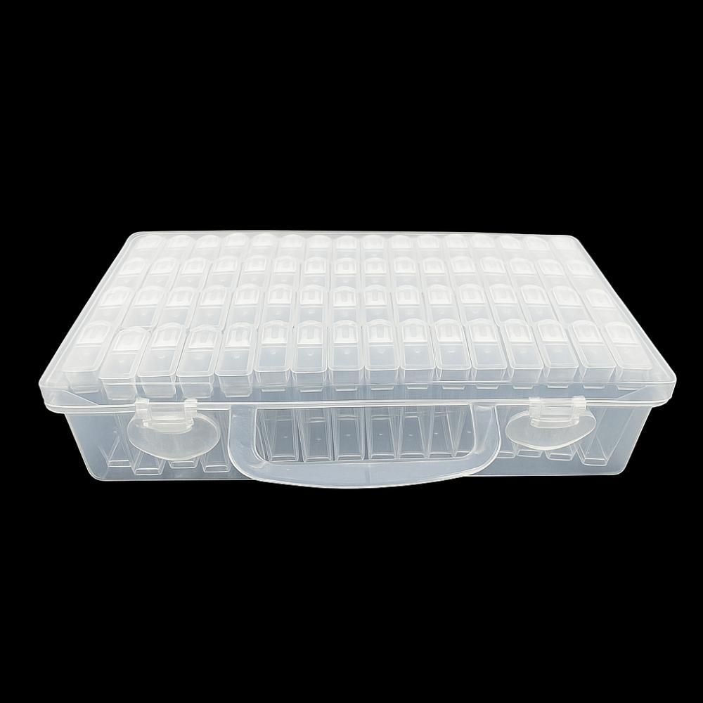 64 Grid Painting Storage Box Thicken Bead Organizer Jewelry Drill Storage Box Nail Salon