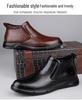 Cross-border Men's Winter Leather Shoes - Wool Lined, Warm, Casual Dad Shoes