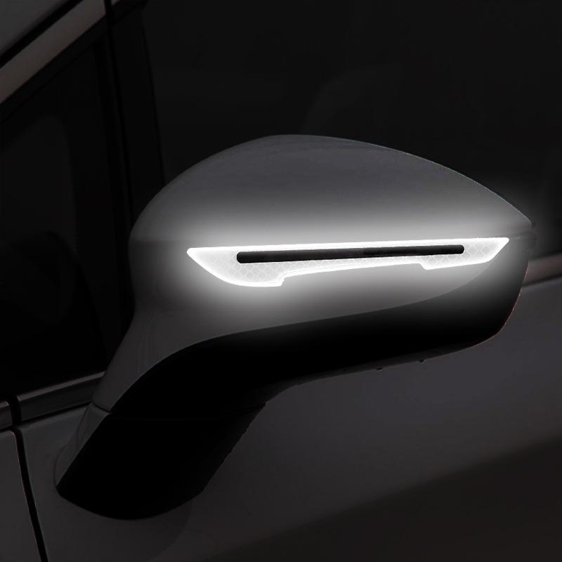 Reflective Carbon Fiber Anti-Collision Car Stickers for Handles, Door Bowl, and Mirrors