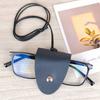 Storage Hanging Rope Eyeglasses Storage Bag Pendant Leather Hanging Neck Pouch  for Unisex