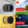 1/4 Pack Solar Hollow Peony Wall Lamps, Iron Outdoor Garden Decor Lights, Waterproof Yard Lighting, Party Decor Gift