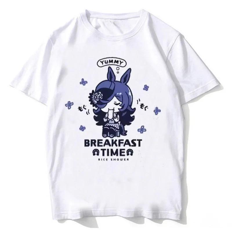 Japanese Game Umamusume T-Shirts Anime Men Women High Quality Cotton Tee Shirt Short Sleeve 100% Cotton T Shirt Tops