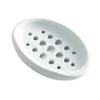 Creative Oval Silicone Soap Dish Tray Blue Better Drain Design Soap Case Holder for Shower Bathroom Kitchen Counter