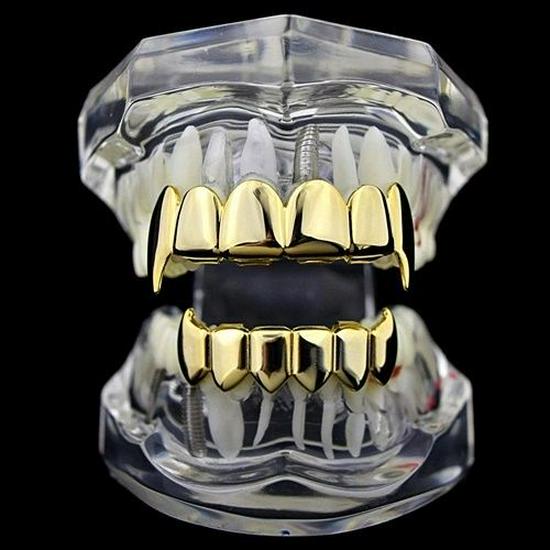 Hot-Selling HIPHOP Gold Grillz Decorative Teeth