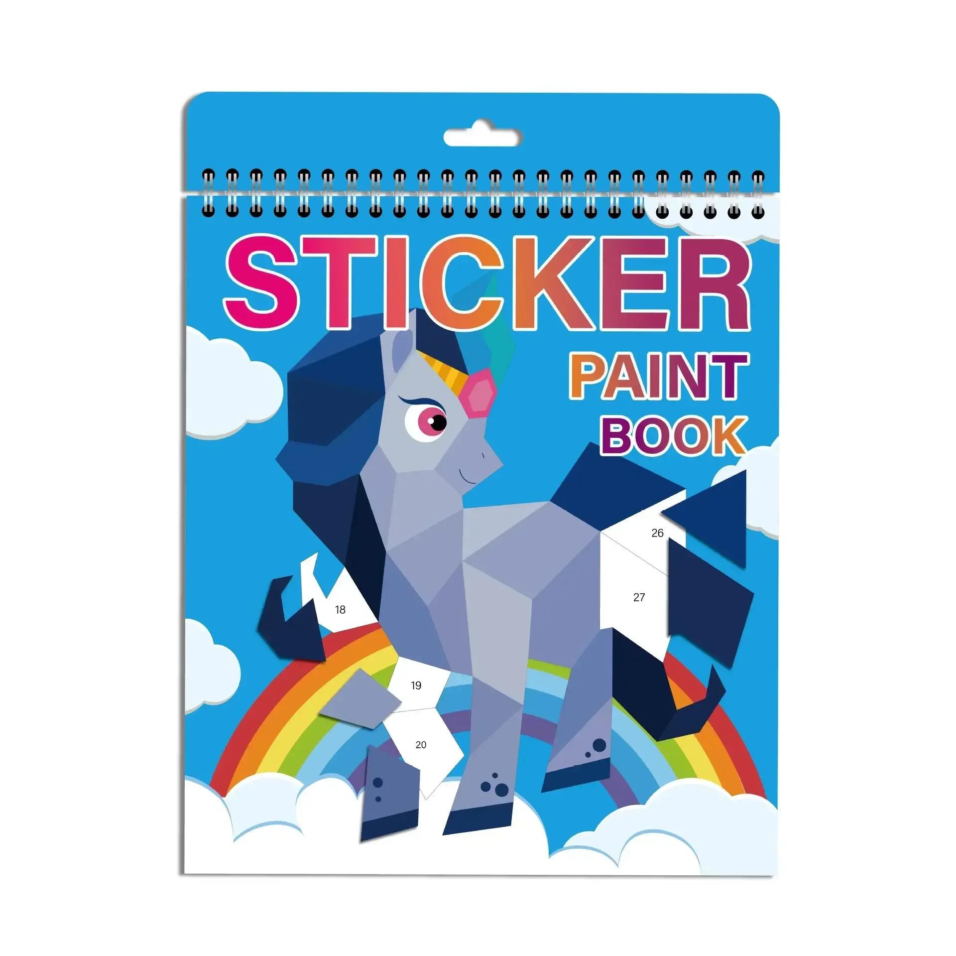 

Children Animal Sticker Paint Book Children Puzzle Diy Sticker Handmade Ocean Sticker Toy Cartoon Unicorn Book Toy Gift For Kids