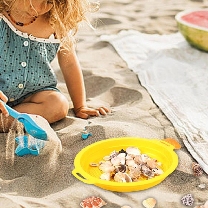 4 Pieces Durable Sand Sieves For Children Beach Play Ideal For Sand Digging And Water Game