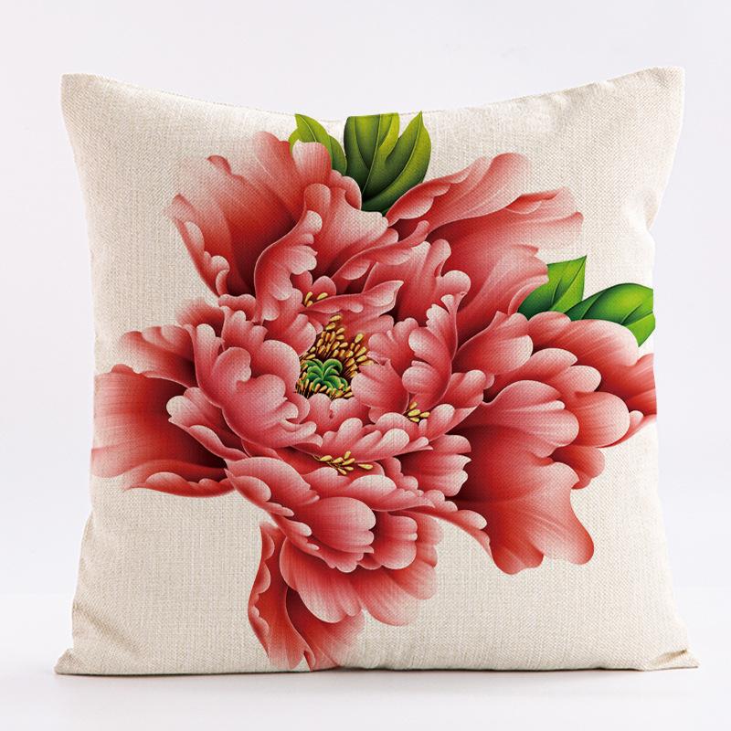 Nordic Vintage Floral Pattern Throw Pillow Cover With Short Plush Print Living Room Sofa Decoration Cushion Cover Pillow Covers