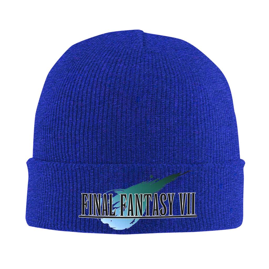 Finals Fantasyed VII Logo Merch Winter Warm Rib Knit Cuffed Beanie For Women Unisex Knitted Caps Game Beanies Skullies