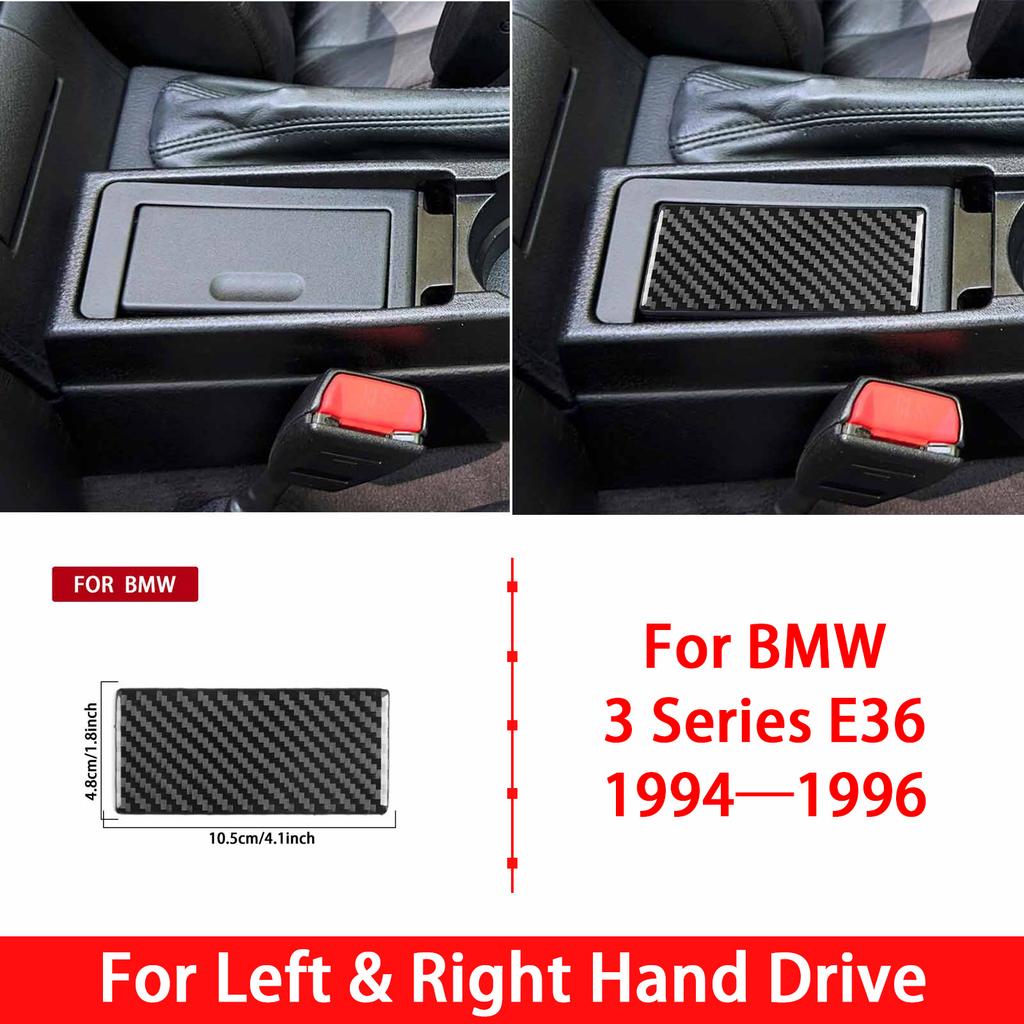 For BMW 3 Series E36 1994 1995 1996 Car Accessories Carbon Fiber Copilot Strip Air Vent Gear Shift Panel Interior Trim Sticker