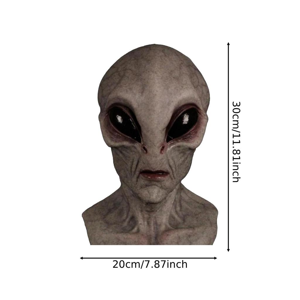 Alien Authentic Full Headgear Latex Scary Makeup Prop Costume Accessory suitable for Horror Show