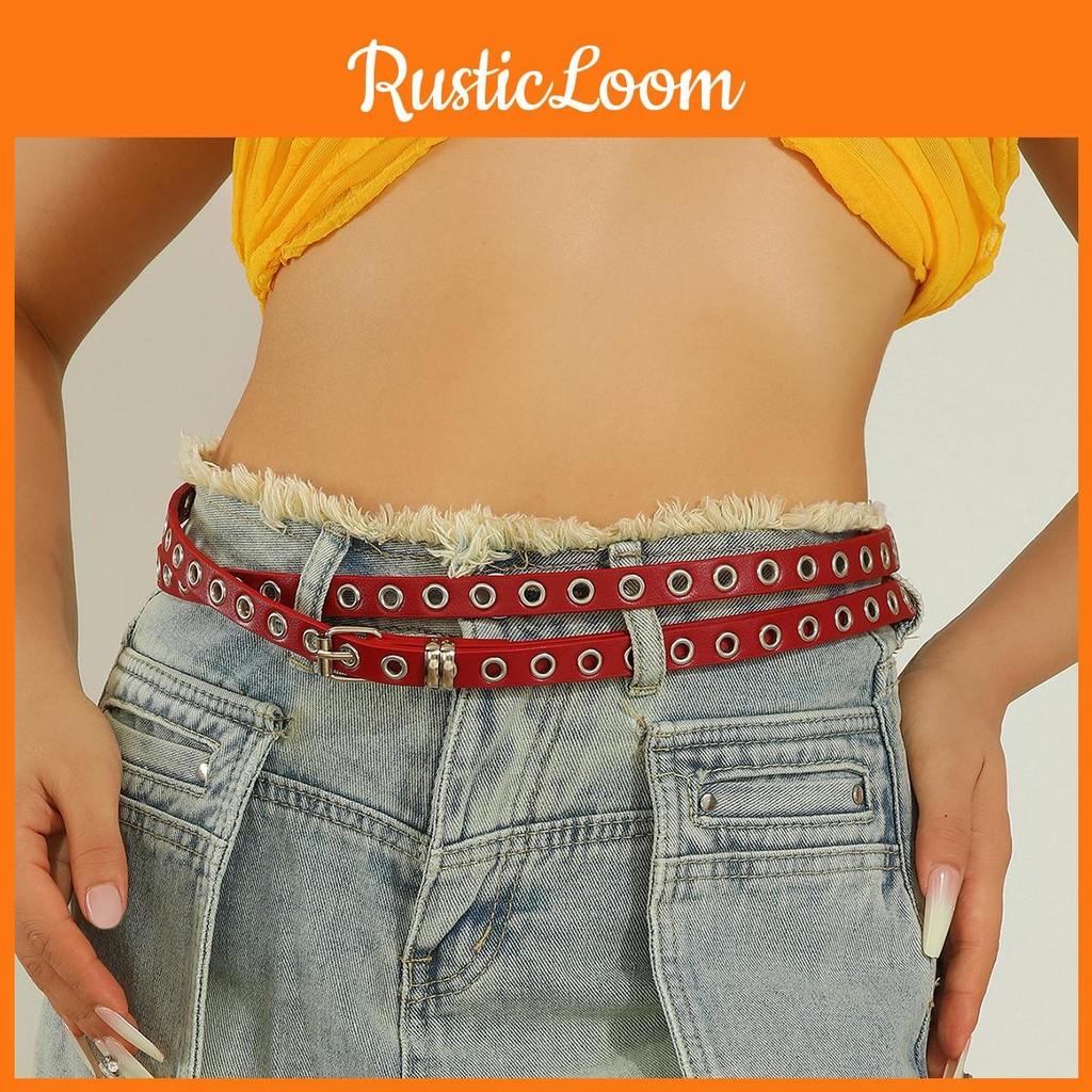 Solid Fashionable Color Porous Design Women Slim Waist Belt For Daily Wear