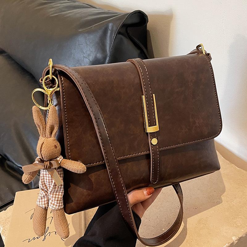 Große Tasche, Damen-Umhängetasche 2024, neue Herbst- und Winter-Retro-Umhängetasche, beliebte kleine quadratische Tasche in diesem Jahr