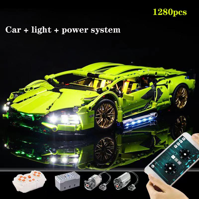 Technical Building Blocks 1400PCS Model Racing Sport Car City Mechanical Speed Vehicle Supercar Brick Puzzle Toys Kid Adult Gift