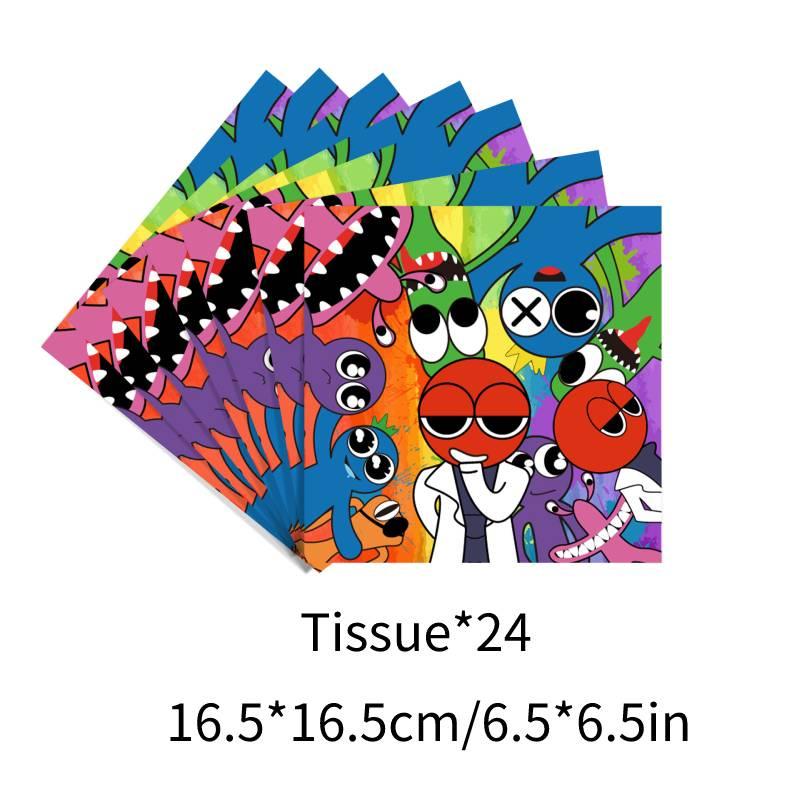 Rainbow Friends Party Supplies Tableware Balloons For Kids Birthday Decor