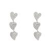 Silver Needle Long Zircon Love Earrings Women's Versatile Niche Design Tassel Earrings Korean Edition Popular Earrings