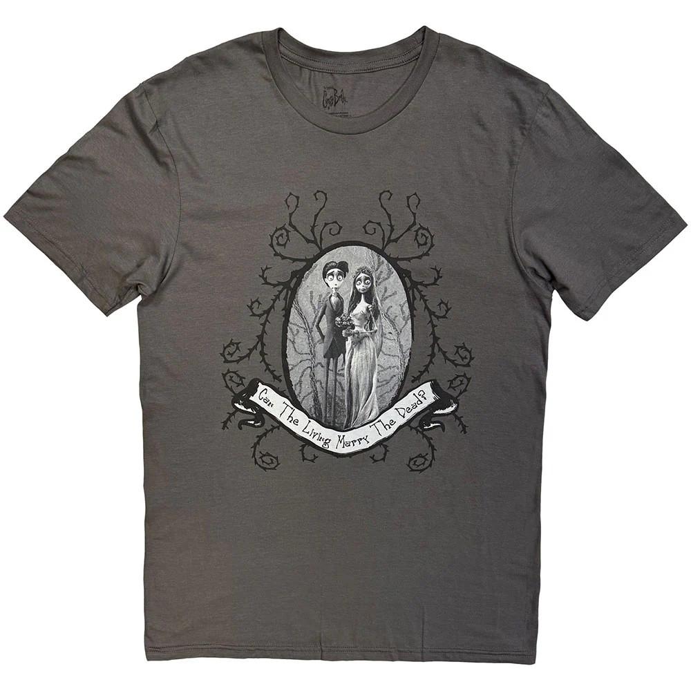 Corpse Bride T-Shirt: Can The Living Marry The Dead? (Charcoal Grey) OFFICIAL NE L