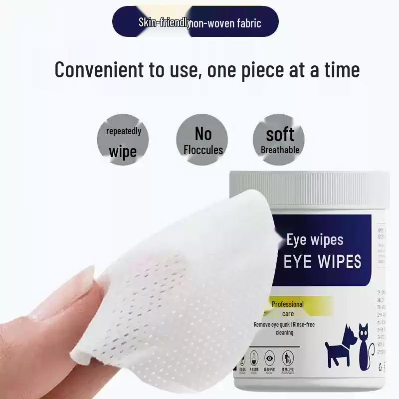 Pet Eye & Ear Cleanser Wipes for Cats & Dogs - Removes Tear Stains, Eye Discharge & Odor