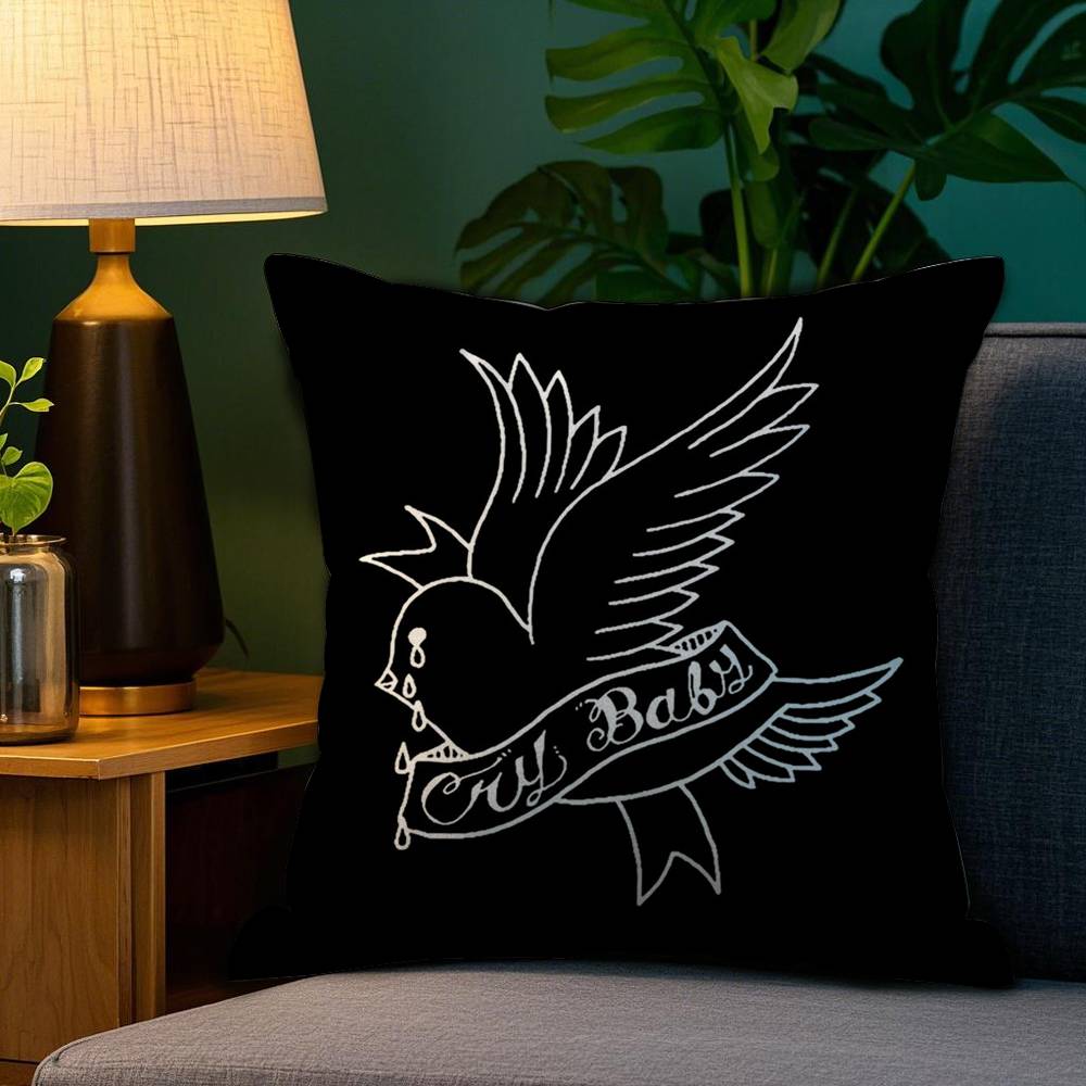 L-Lil Peep H-Hell Boy Pillow Case Plush Fabric Soft Double Sided Print Home Sofa High Quality Cushion Cover Throw