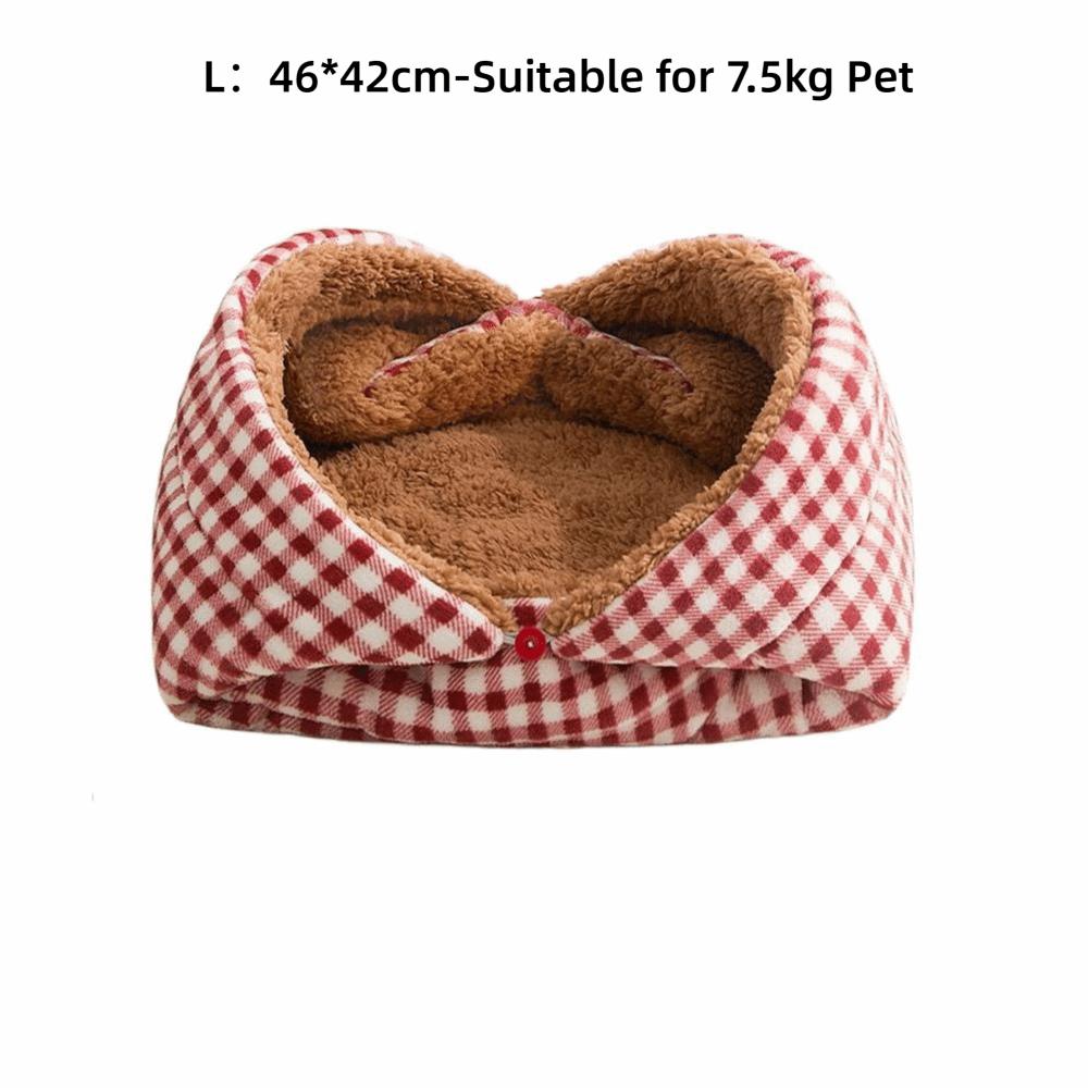 Creative Foldable Cat Sleeping Beds Warm Thickened Cat Cave Multifunctional Soft Pet Beds Winter Season