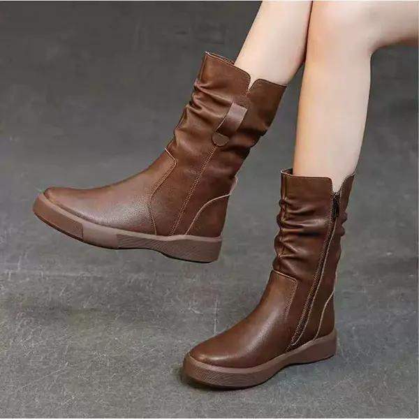 Martin boots women's shoes short boots single boots women's 2025 new spring and autumn Korean version flat-bottomed versatile British medium tube wome