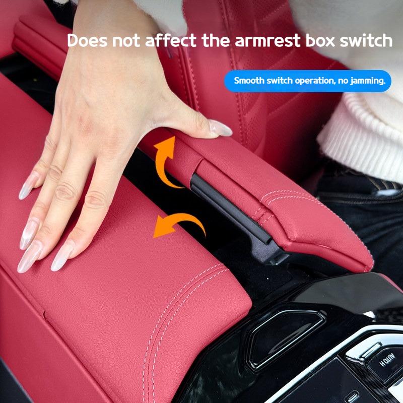 For BMW 5 series i5 G60 2025-2025 Car Veganza leatherArmrest box pad cover plate protective sleeve modified interior accessories