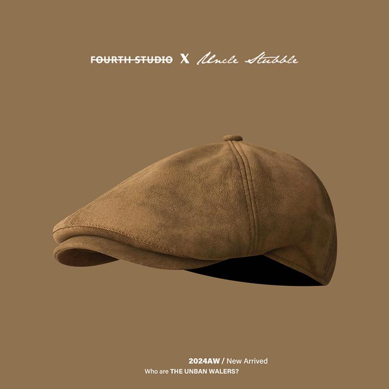 Retro Old Suede Forward Hat Men's and Women's Season Literary British Newsboy Hat Fashion Casual Beret