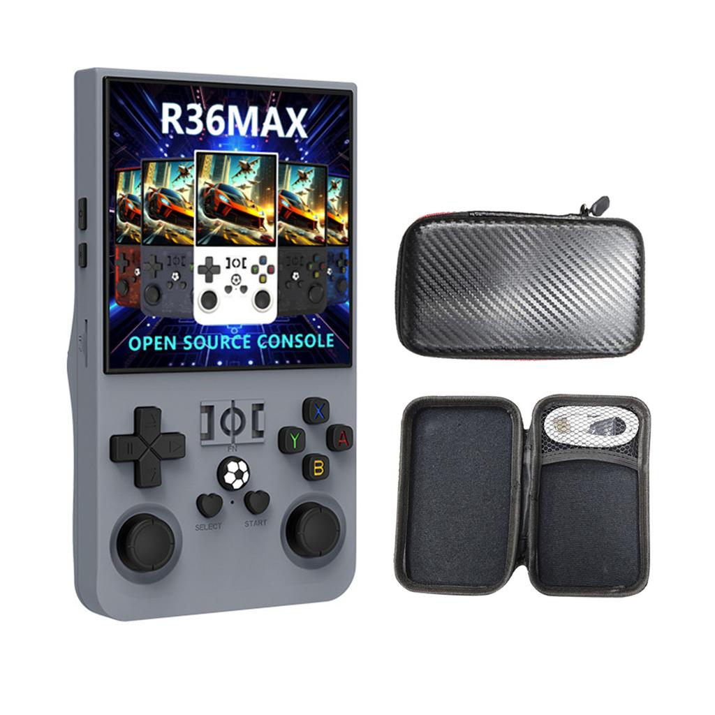 R36MAX 4inch IPS Screen Handheld Game Player 64GB Video Game Console 4000mAh Battery Rechargeable Console