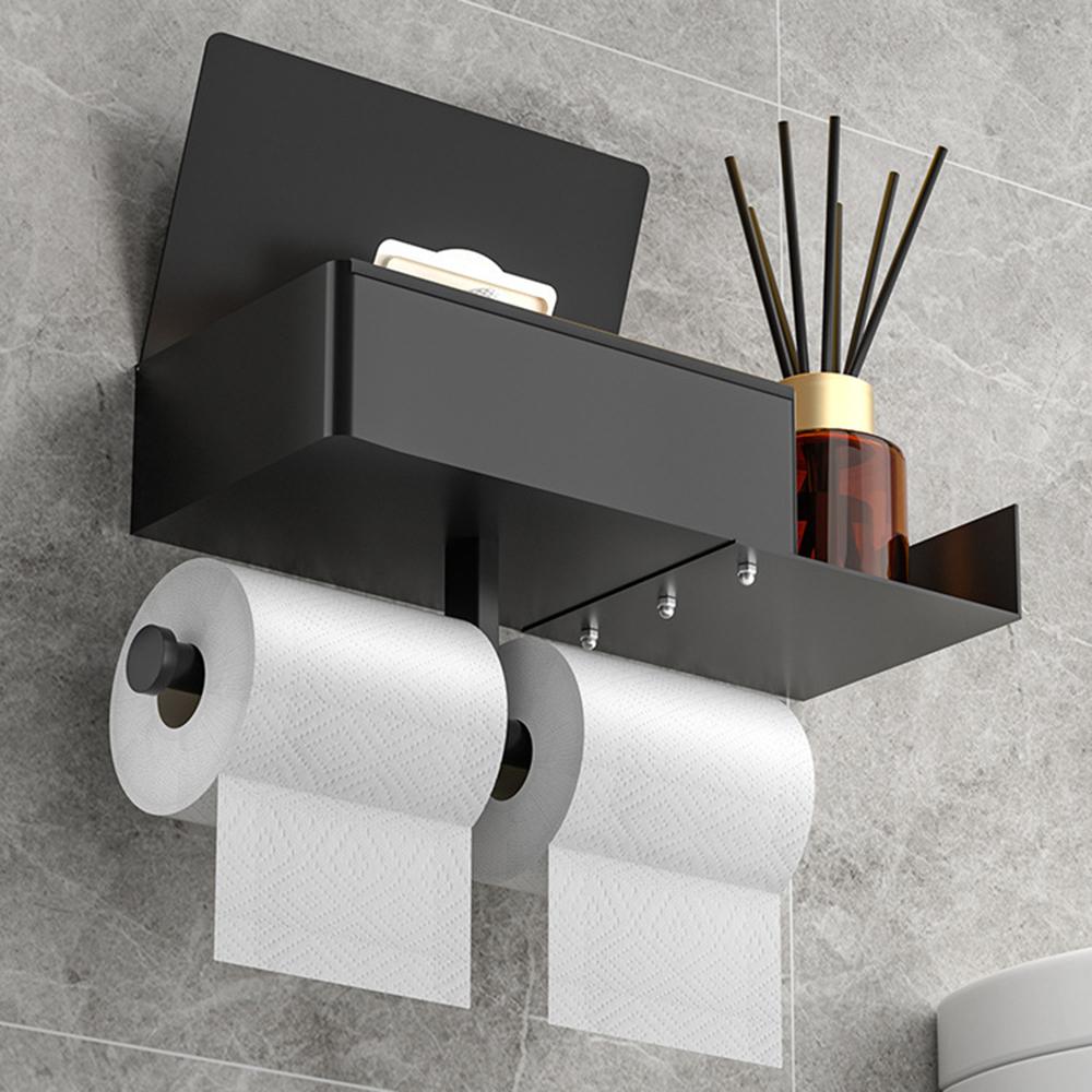 Toilet Paper Holder Stainless Steel Storage Rack Kitchen Placement Of Seasoning Bottles Bathroom Wall Roll Of Paper Phone Storag