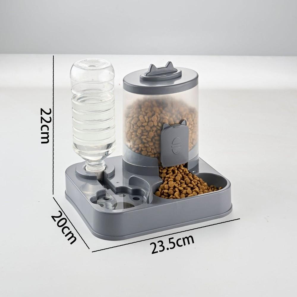 

Автоматическая кормушка для домашних животных 2-в-1 Медленная миска для кошек и собак Фонтанчик с водой Автоматическая кормушка для домашних животных для кошек серый