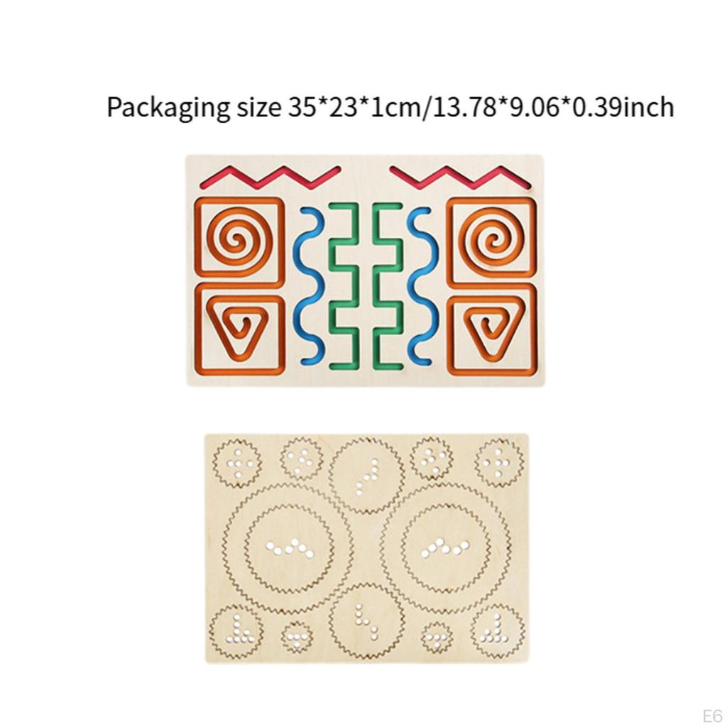 Wooden Tracing Board Educational Toy Fine Motor Skills Reusable Gifts Tool Learning To Write