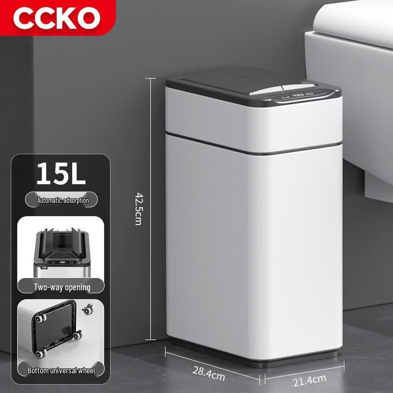 CCKO Smart Stainless Steel Trash Can with Automatic Bagging