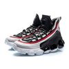 Li Ning Freizeitschuhe Dämpfung Rutschfest Abriebfest Hoher Schaft Basketballschuhe Herren Schwarz Rot AGBP127-5