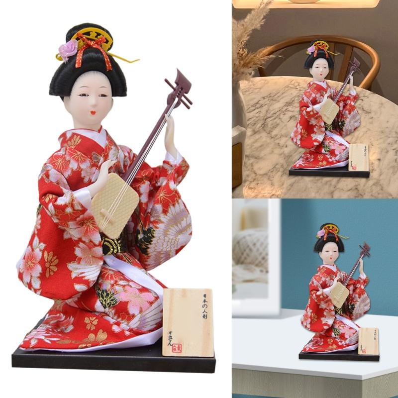 12Inch Japanese Kimono Toy Ornament for Restaurant and Home Decoration with Elegant Designing Optional Figurine Type