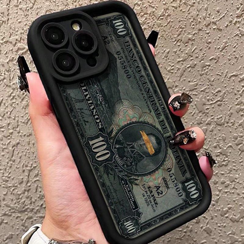 Airbag anti-drop dollar bill illustration for Apple 14 mobile phone case iphone13promax soft 12/11 silicone 7/8