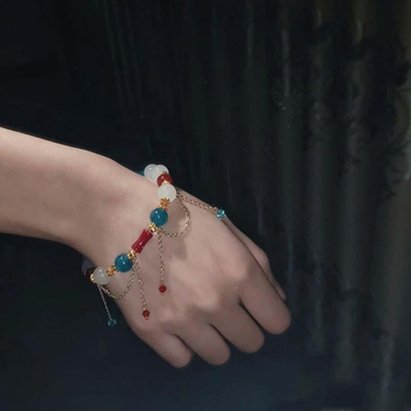 Xiaohongshu New Chinese Amethyst Beaded Bracelet Light Luxury Niche Exquisite Fairy Bracelet Girlfriend Gift