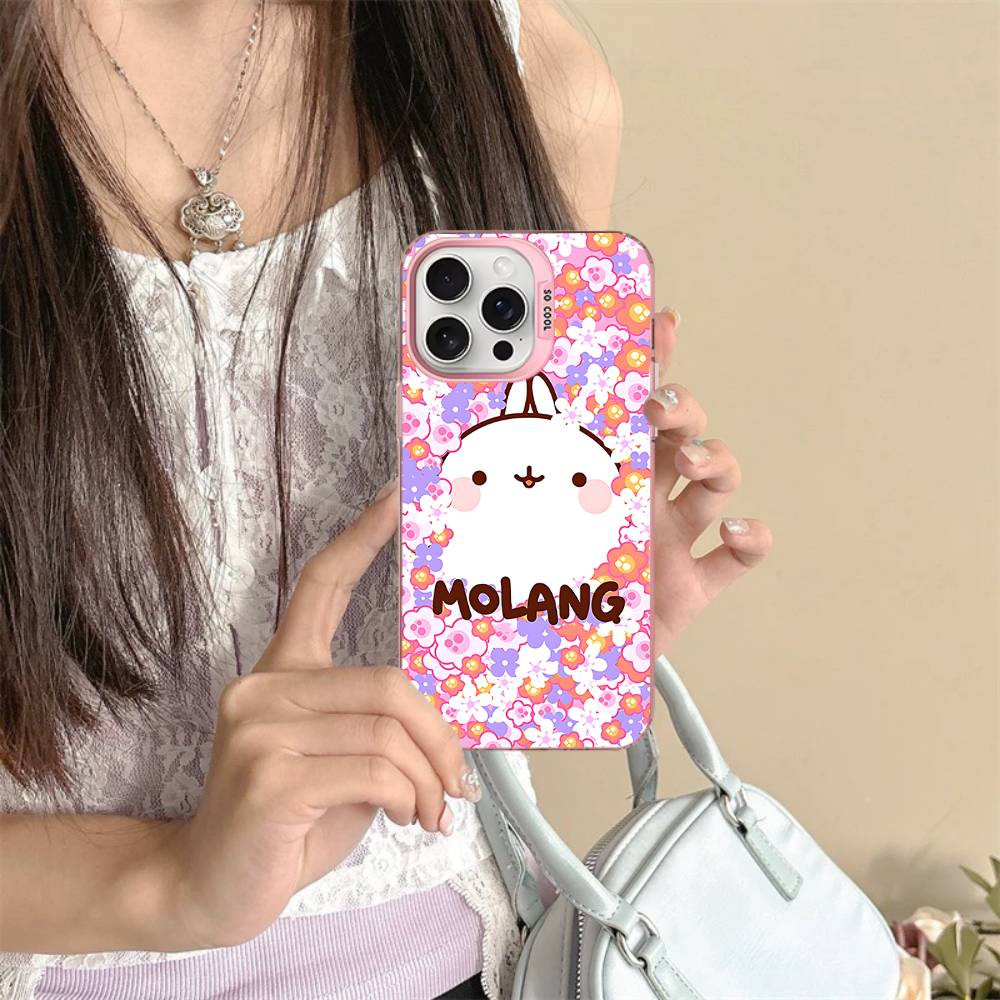 Cute Cartoon M-MolangS Phone Case For IPhone 17 16 15 14 13 Pro 12 11 Pro Max PLUS Color Back Cover