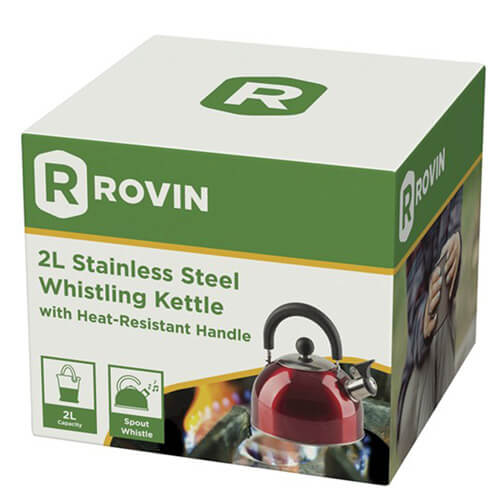 2-Liter-Flötenkessel aus Edelstahl (180 x 200 mm)