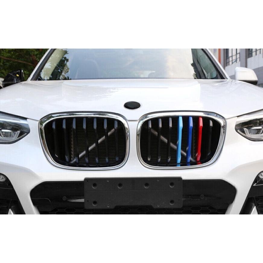 For BMW X3 2018-2024 ABS 3-Color Front Grille Grill Inserts Ring Strip Trim 3PCS