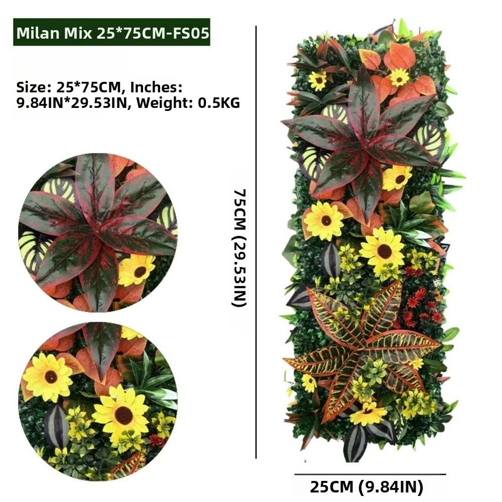 Realistic Artificial Plant Grass Wall Ivy Vibrant Greenery Faux Jungle Grass Panel Rattan Leaves Branches