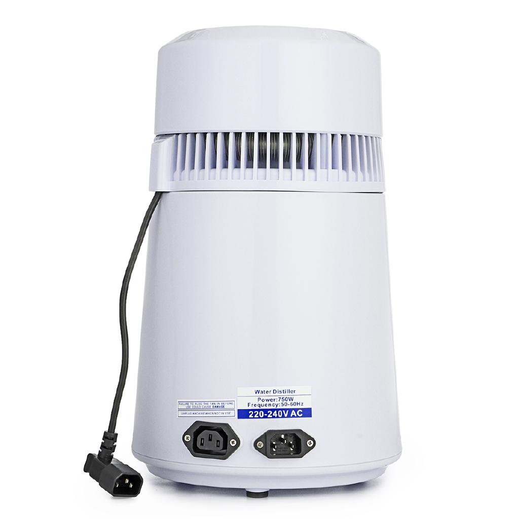 240V AU Plug 4L Distilled Pure Water Distiller Stainless Steel Internal Purifier Filter 750W