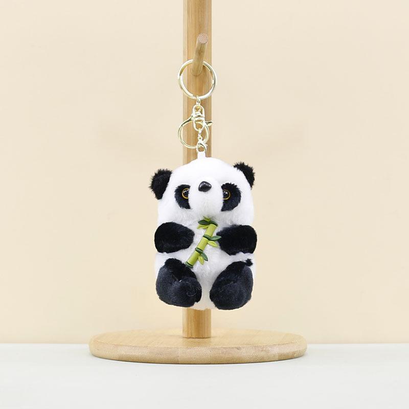 

Plush Panda Toy Dolls Key Chain Bag Decoration Pendant Desktop Gifts Ornament