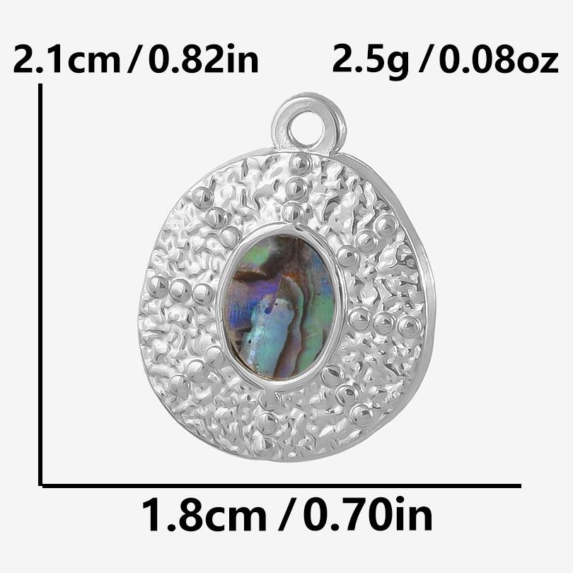 4Pcs No Fade Metal Stainless Steel Charm Real Natural Abalonewhite Shell Angel Sun Connector Charms For Jewelry Making Supplies