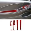 4Pcs Red Carbon Fiber Interior Door Control Cover Trim For Ford Mustang 2001-04
