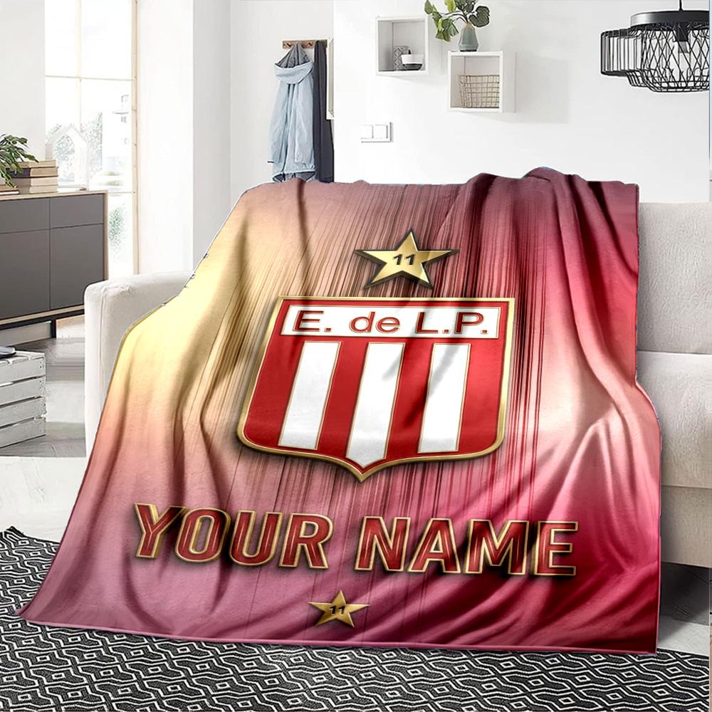 Name Custom ESTUDIANTES LP Print Flannel Blanket High Quality Warm Comfortable Cover for All Seasons Perfect for Gifts Home Decor