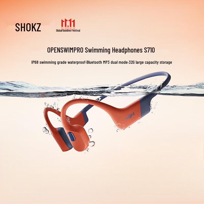 

Shokz OpenSwim Pro S710 Bone Conduction Sports Headphones