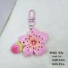 Peach Blossom Keychain: Cute Flower Pendant Backpack Accessory for Girlish Charm and Bestie Gifts