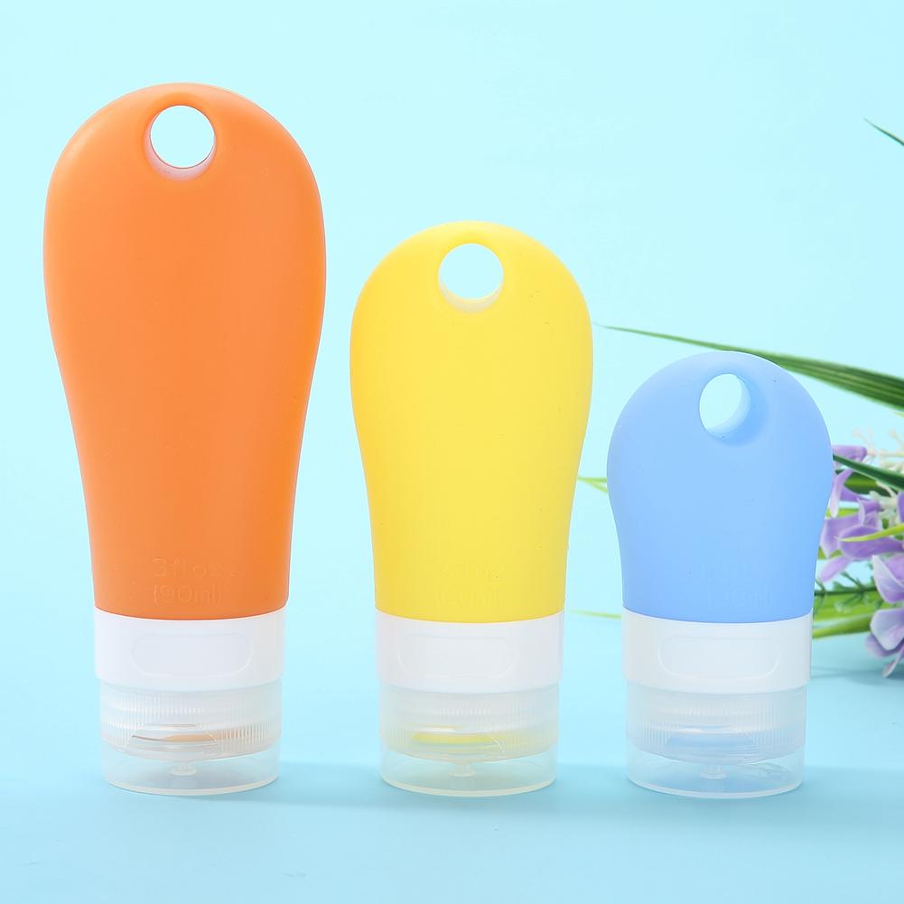 Portable Silicone Travel Bottle Set Lotion Shampoo Shower Empty Press Container 01
