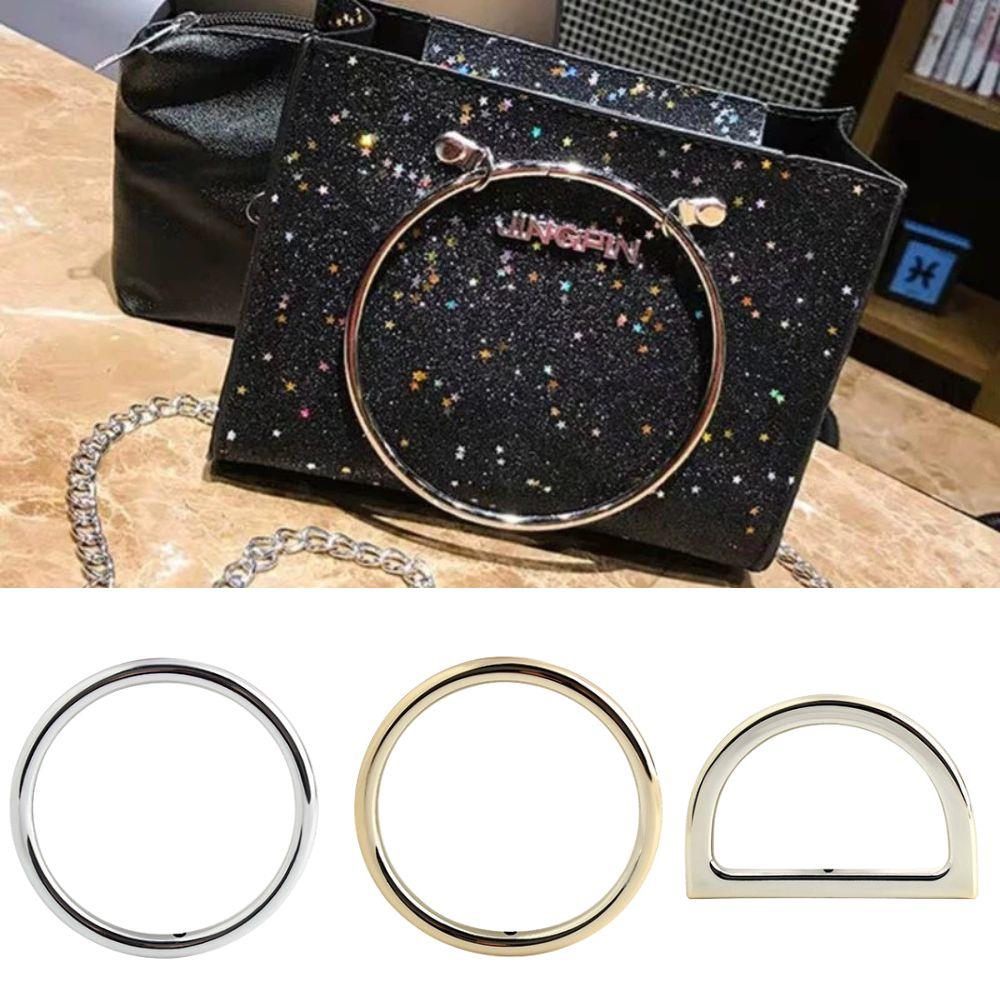 1PC Acrylic D Round Shape Purse Sewing Frame DIY Bag Handles For Bag Making Purse Handles Replacement Crochet Bag Handles