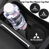 2PCS Carbon Fiber Car Cup Holder Coaster for Mitsubishi Outlander Lancer Pajero ASX Eclipse Cross Anti-Slip Water Cup Pad Car In