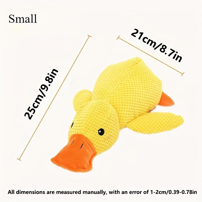 

1Pc Chew-Resistant Large Plush Duck Dog Toy Interactive Duck Chew Proof Companion Puppy Toy for Small Dogs Durable Pet Chew Toy